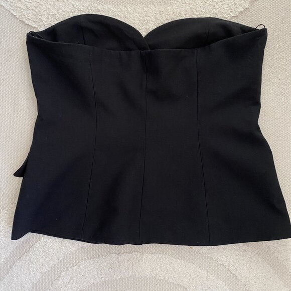 Holiday Party Ready ZARA Satin Contrast Bustier Top (XL) - Picture 6 of 8
